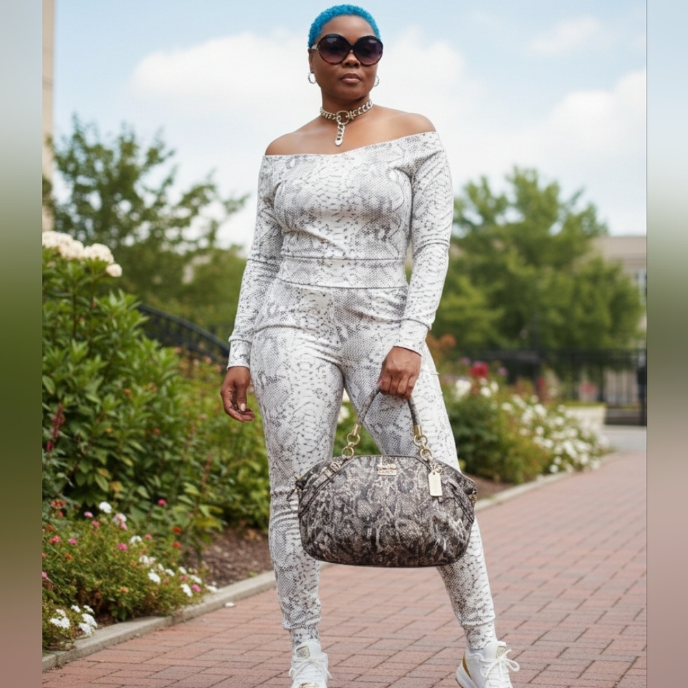 Coach Madison Embossed Python Sophia Satchel Nwot… - image 1